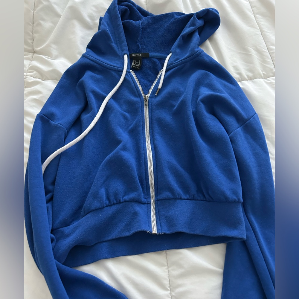 Blue Zip-Up Hoodie